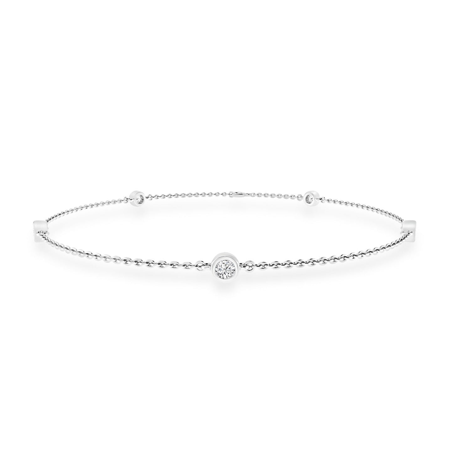 Diamond Bracelet with 0.25ct Diamonds in 9K White Gold