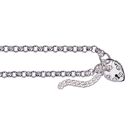 Belcher Plain Padlock Bracelet