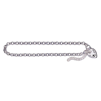 Belcher Plain Padlock Bracelet