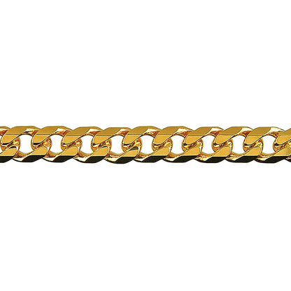 Bevelled Curb Diamond Cut Chain 5.40mm — Yellow Gold