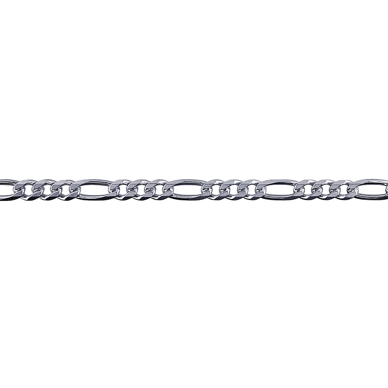 Bevelled Figaro Diamond Cut Chain 3.30mm
