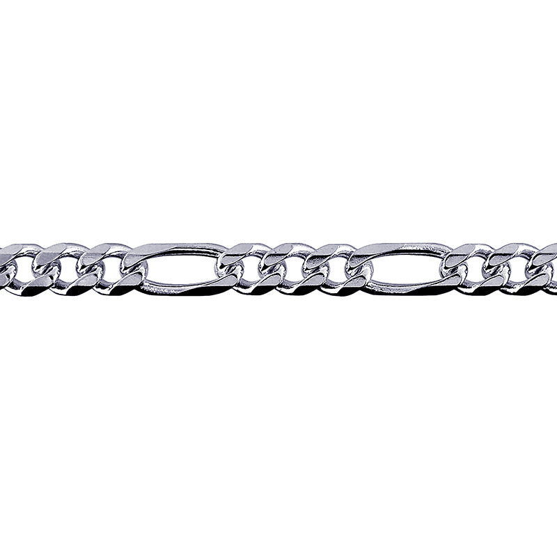 Bevelled Figaro Diamond Cut Chain 5.40mm