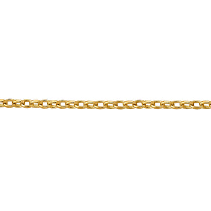 Oval Belcher Diamond Cut Chain 2.40mm — Yellow Gold