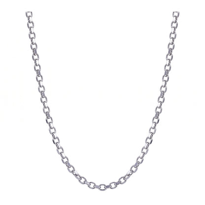 Oval Belcher Diamond Cut Chain 2.40mm