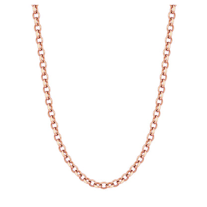 Oval Belcher Chain 3.30mm — Rose Gold
