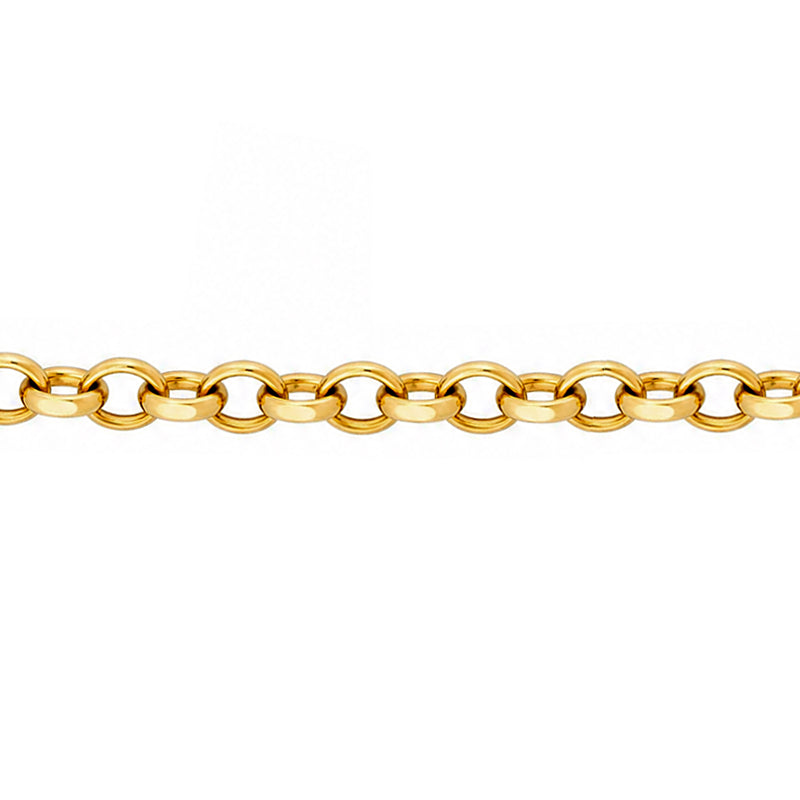 Oval Belcher Chain 3.30mm — Yellow Gold