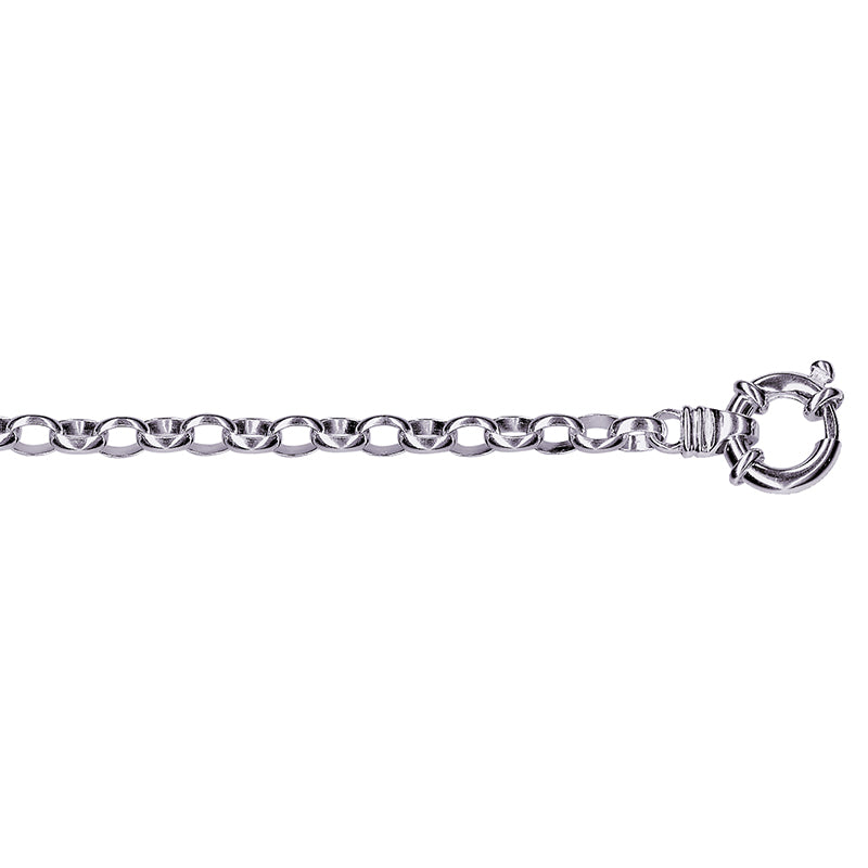 Oval Belcher Euro Bolt Ring Bracelet