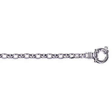Oval Belcher Euro Bolt Ring Bracelet