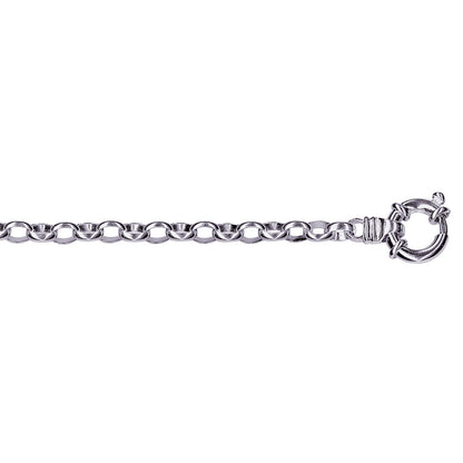 Oval Belcher Euro Bolt Ring Bracelet