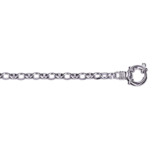 Oval Belcher Euro Bolt Ring Bracelet