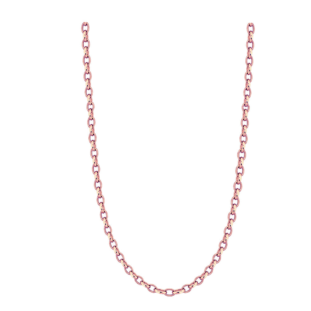 Oval Belcher Chain 1.50mm — Rose Gold