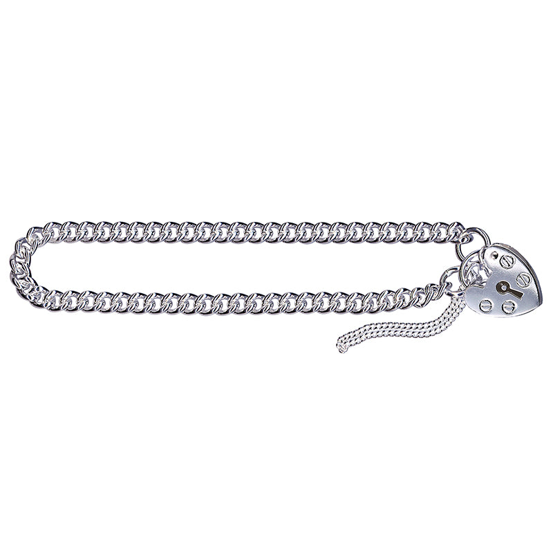 Round Curb Padlock Bracelet 4.3mm