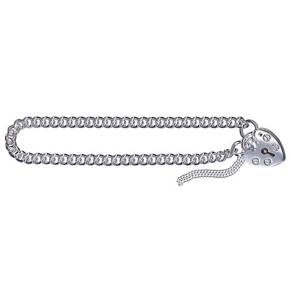 Round Curb Padlock Bracelet 4.3mm
