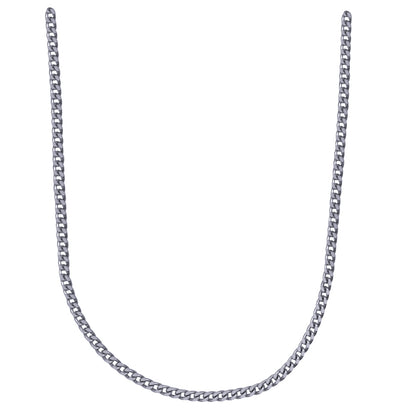 Diamond Cut Curb Chain 1.50mm — Platinum