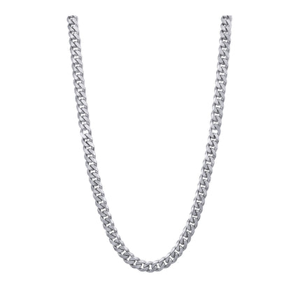 Diamond Cut Curb Chain 1.70mm — White Gold