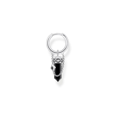 THOMAS SABO Crystal Single Hoop Earring with Black Onyx