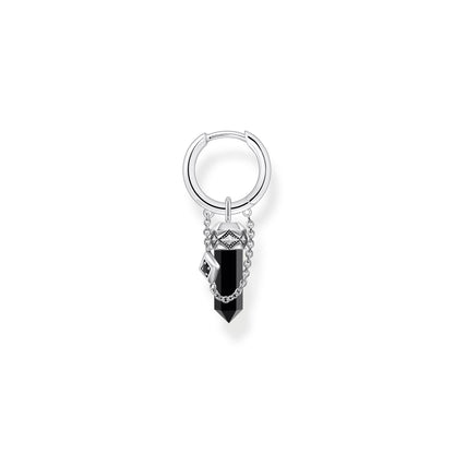 THOMAS SABO Crystal Single Hoop Earring with Black Onyx