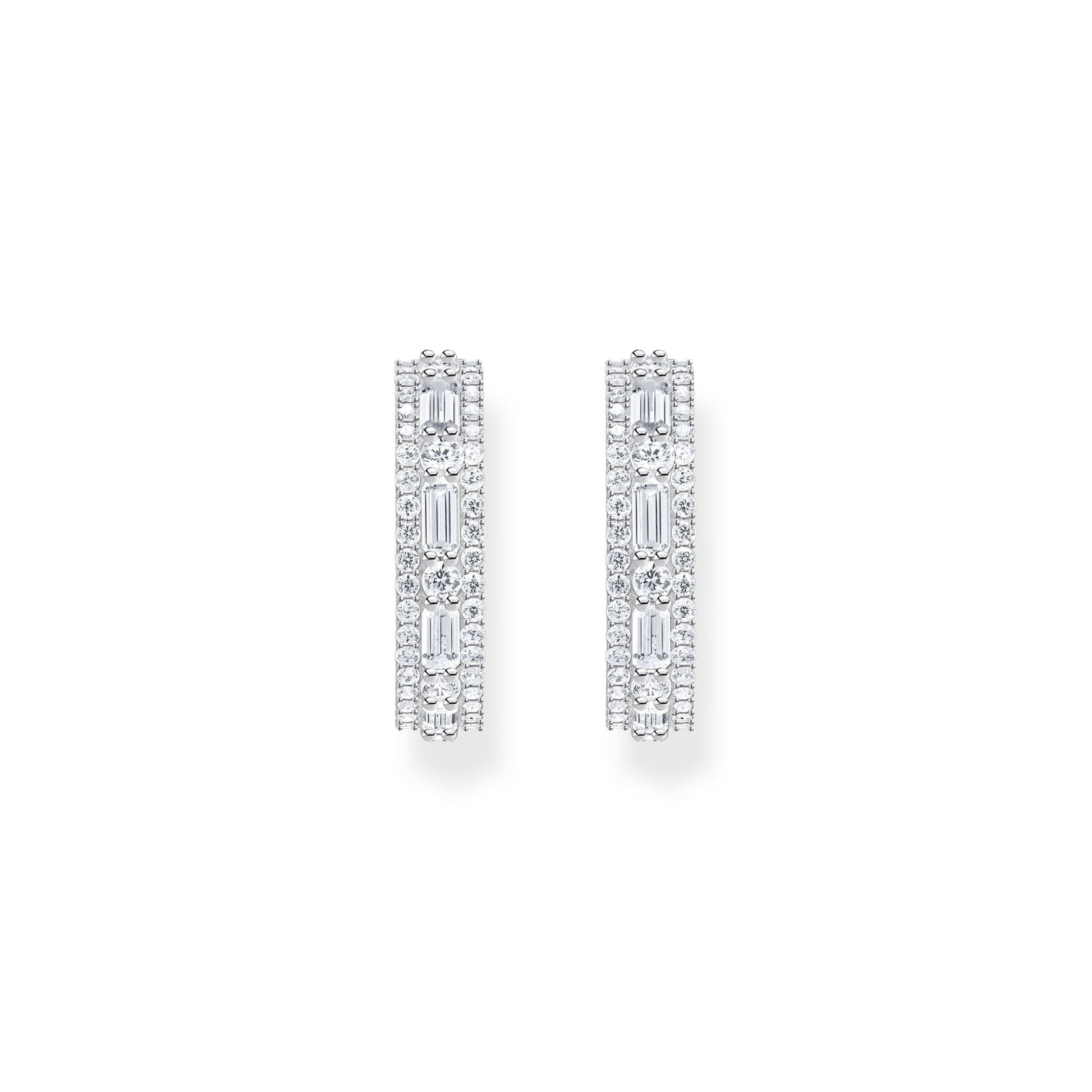 THOMAS SABO Hoop earrings with white stones