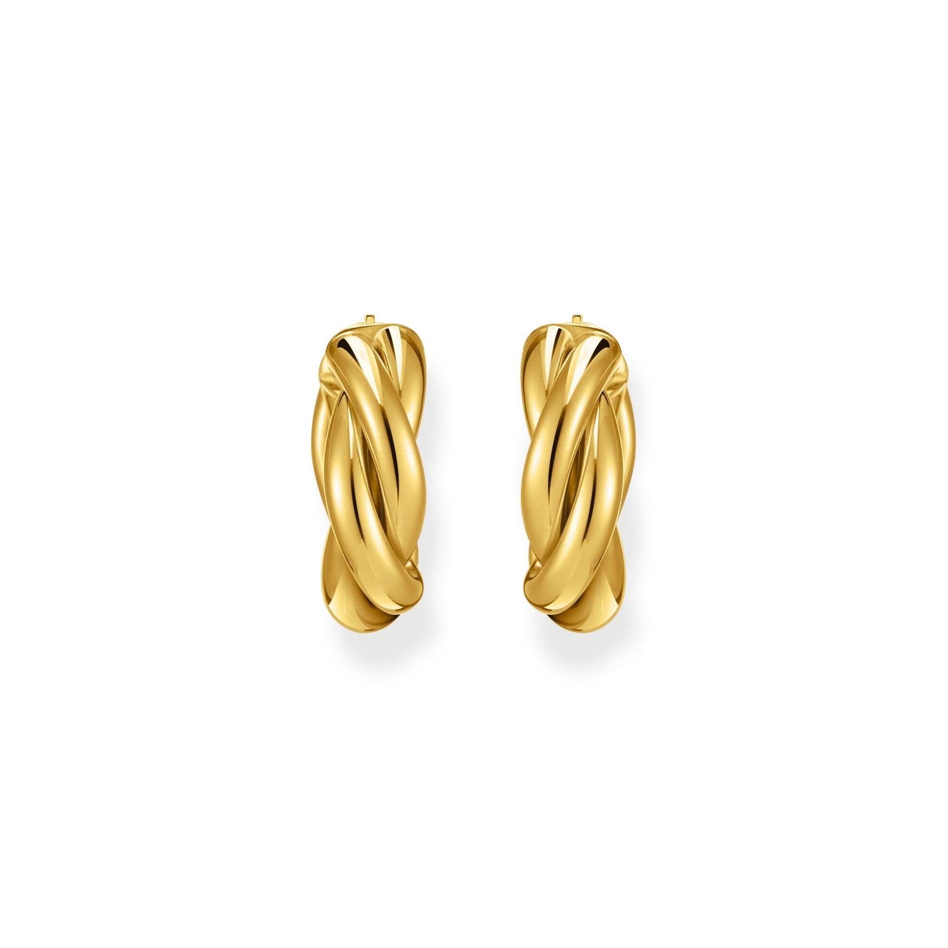THOMAS SABO Hoop earrings in intertwined design gold