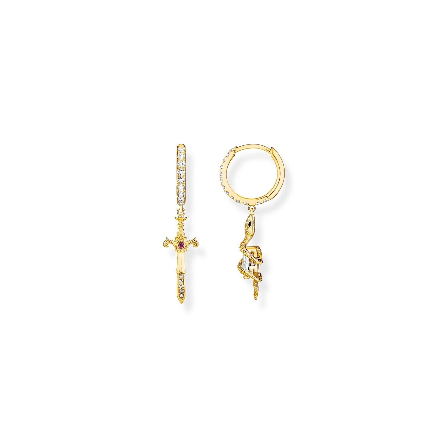 THOMAS SABO Romance Hoop earrings Snake & Cross