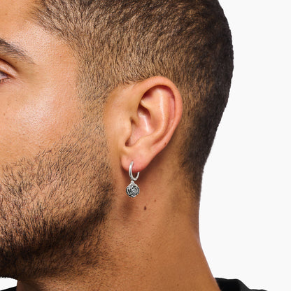 THOMAS SABO Midnight Rose hoop earrings