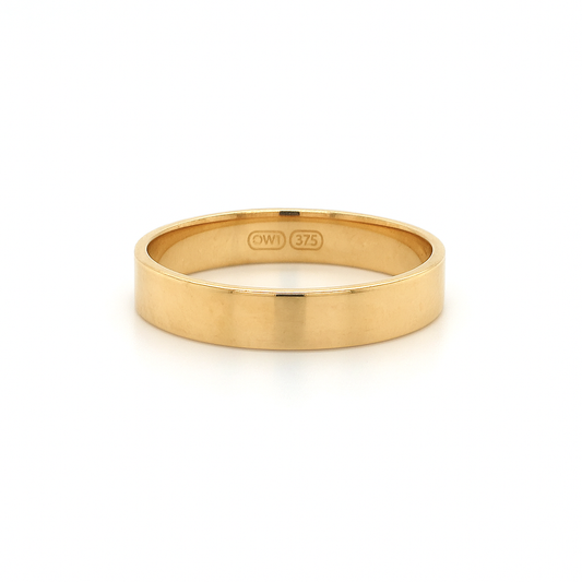 9K 4MM FLAT BAND