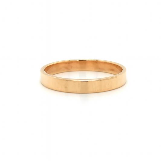 9K 3MM PLAIN FLAT EDGE BAND