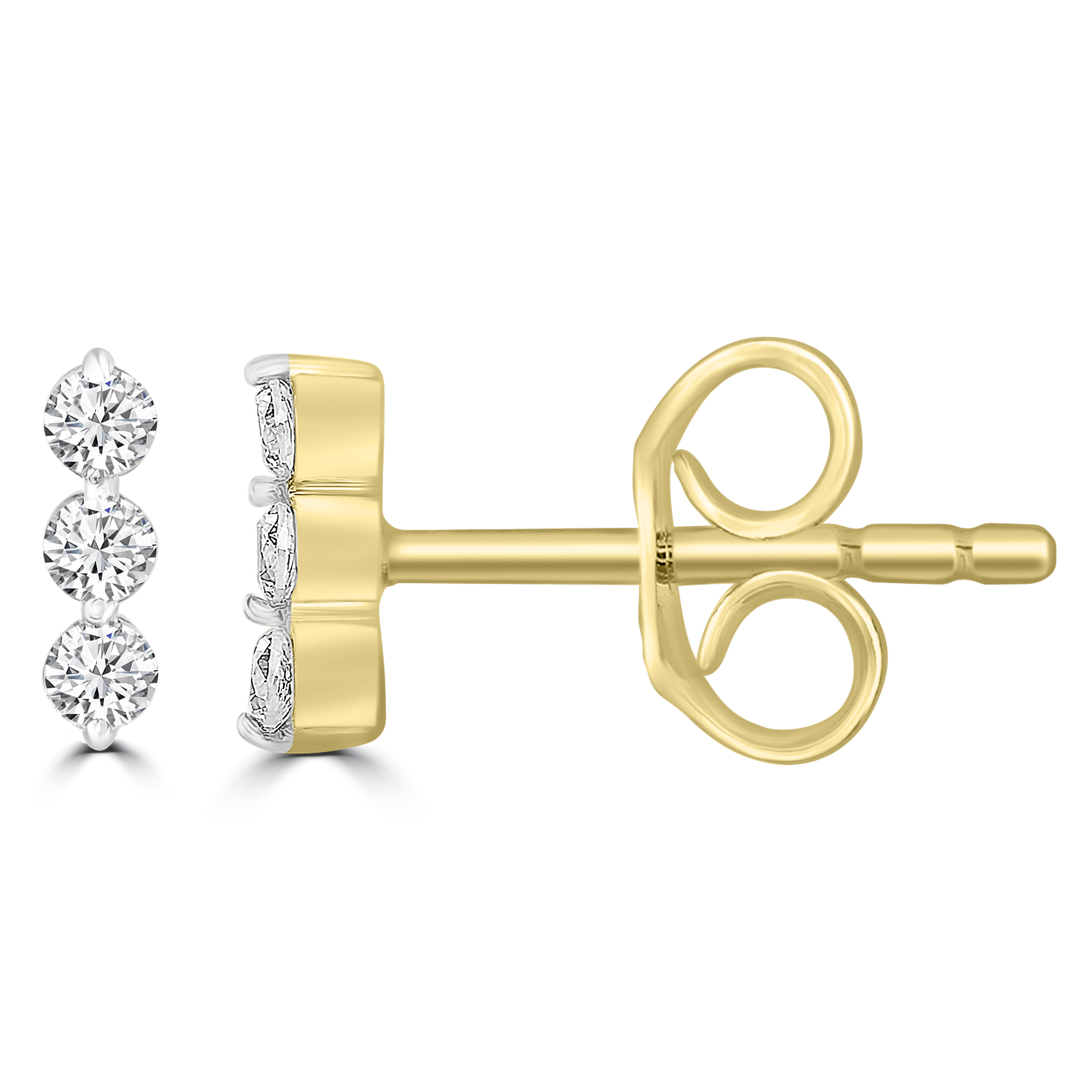 Diamond Fashion Earrings with 0.15ct Diamonds in 9K Yellow Gold