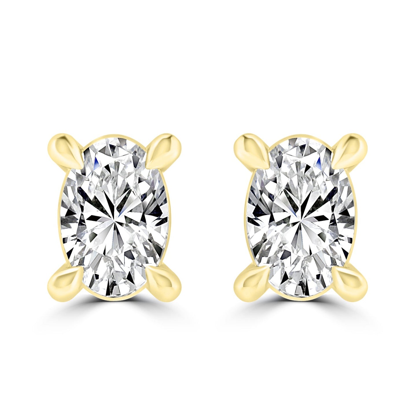 Diamond Stud Earrings with 0.25ct Diamonds in 9K Yellow Gold