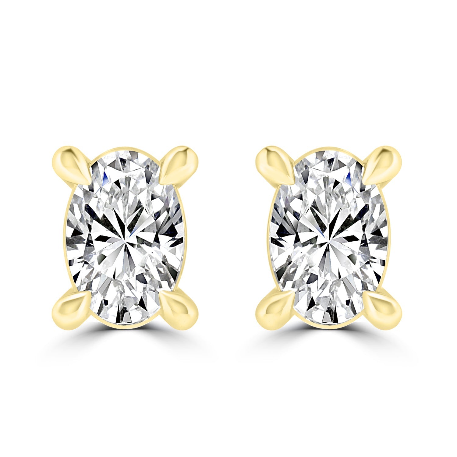 Diamond Stud Earrings with 0.25ct Diamonds in 9K Yellow Gold