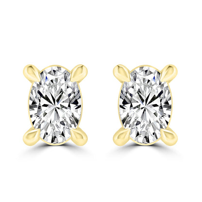 Diamond Stud Earrings with 0.25ct Diamonds in 9K Yellow Gold