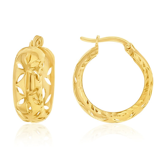 9Y Floral Cutout Hoop