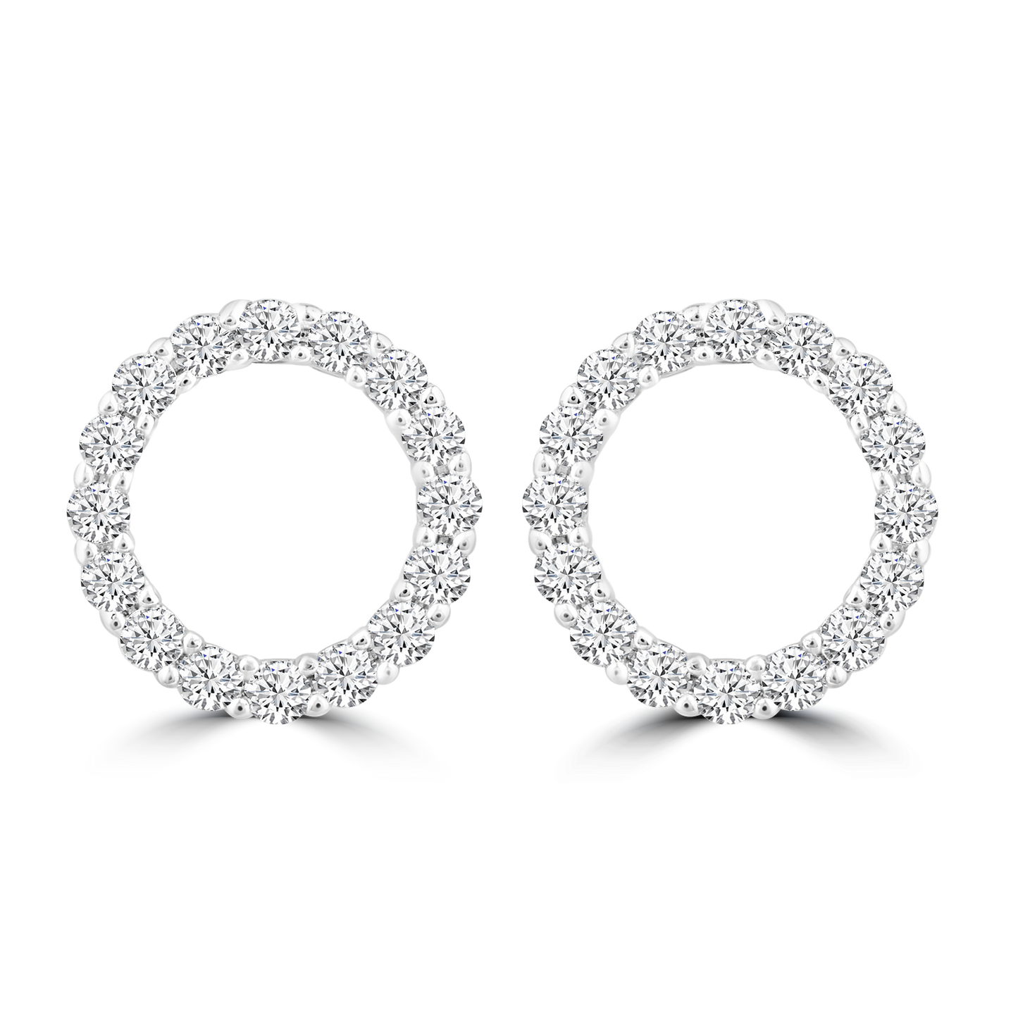 Diamond Fashion Earrings with 0.20ct Diamonds in 9K White Gold - EF-5954-W