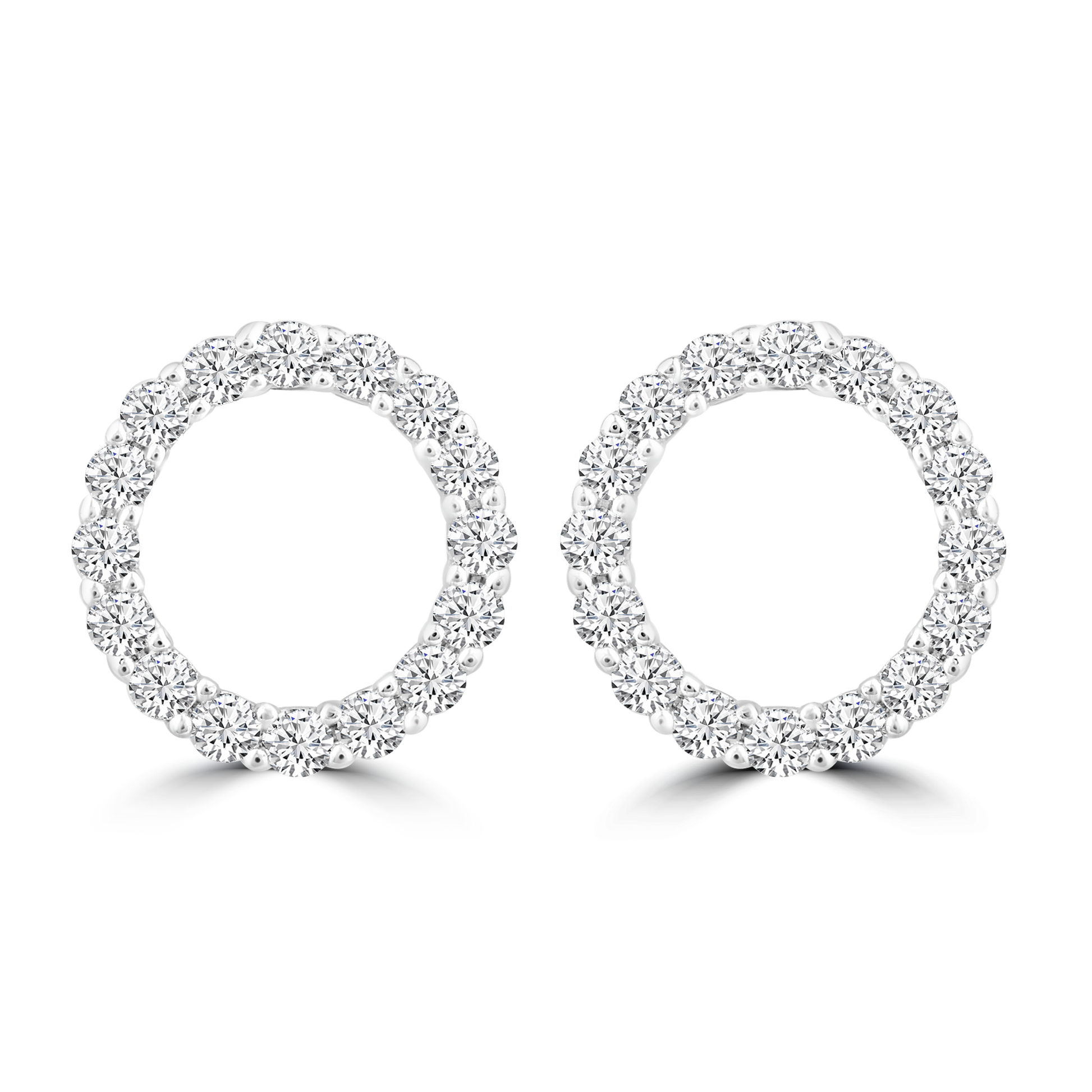 Diamond Fashion Earrings with 0.20ct Diamonds in 9K White Gold - EF-5954-W
