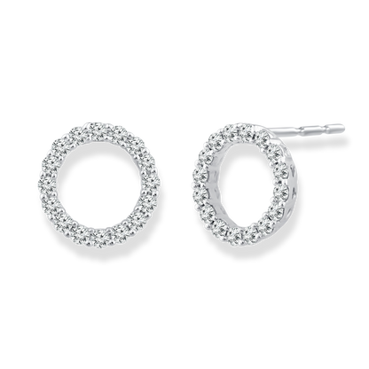 Diamond Fashion Earrings with 0.20ct Diamonds in 9K White Gold - EF-5954-W