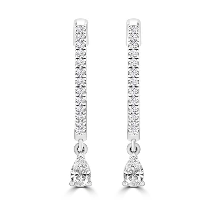 0.33ct HI I1 Diamond Earrings in 9K White Gold