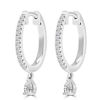 0.33ct HI I1 Diamond Earrings in 9K White Gold