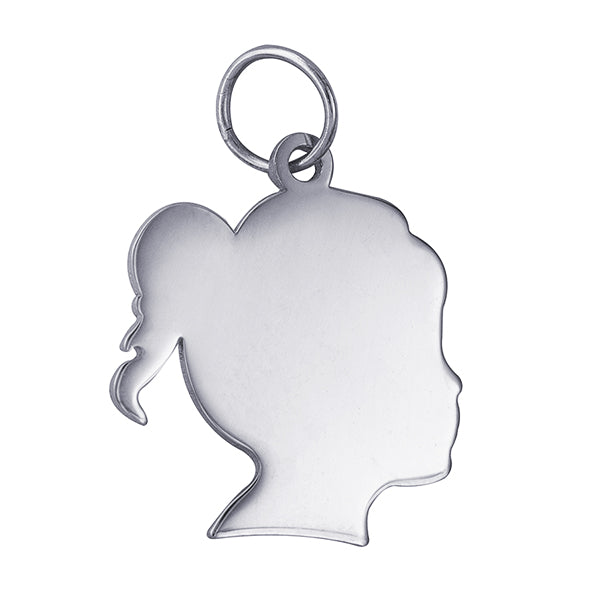 16mm x 17mm Girl Engravable Charm
