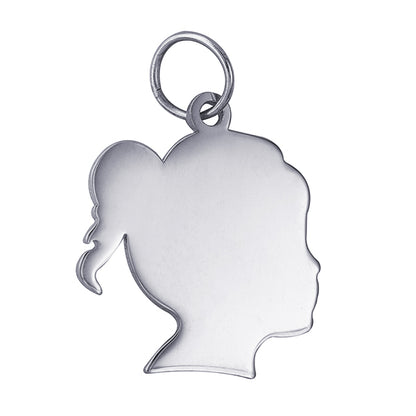 16mm x 17mm Girl Engravable Charm