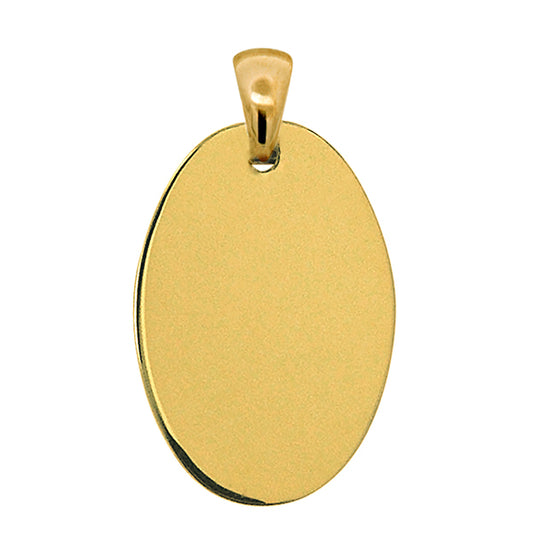 20mm x 13mm Oval Engravable Charm