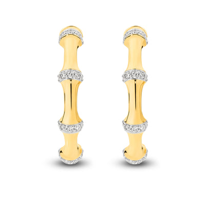 Hoop Earrings 9KT 3.7g/18KT 5.11g 0.2ct GH/SI