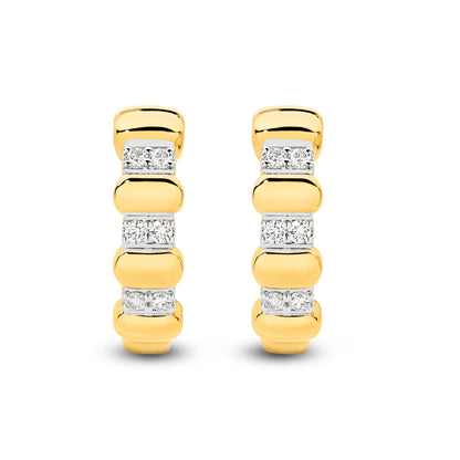 Hoop Earrings 9KT 2.45g/18KT 3.36g 0.1ct GH/SI