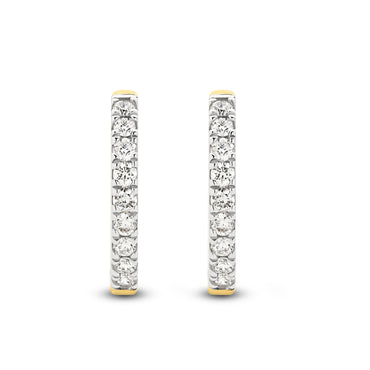 Hoop Earrings 9KT 1.6g/18KT 2.17g 0.3ct GH/SI