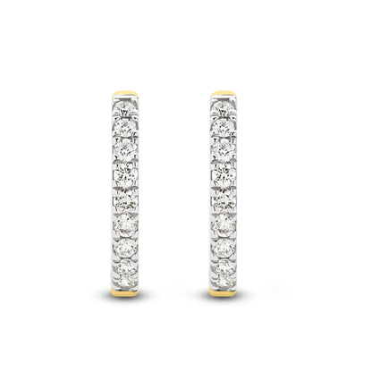 Hoop Earrings 9KT 1.6g/18KT 2.17g 0.3ct GH/SI