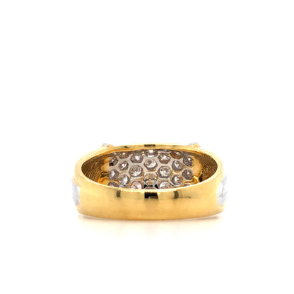 18K Honeycomb Diamond Design Ring