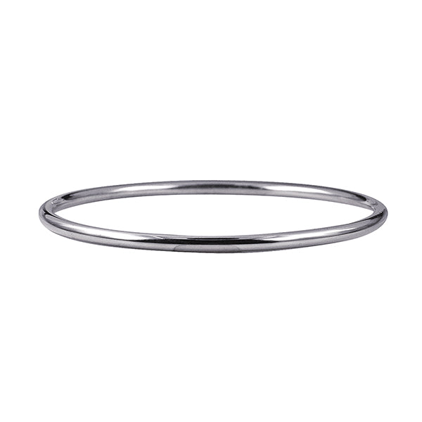 Sterling Silver 3mm Solid Round Bangle