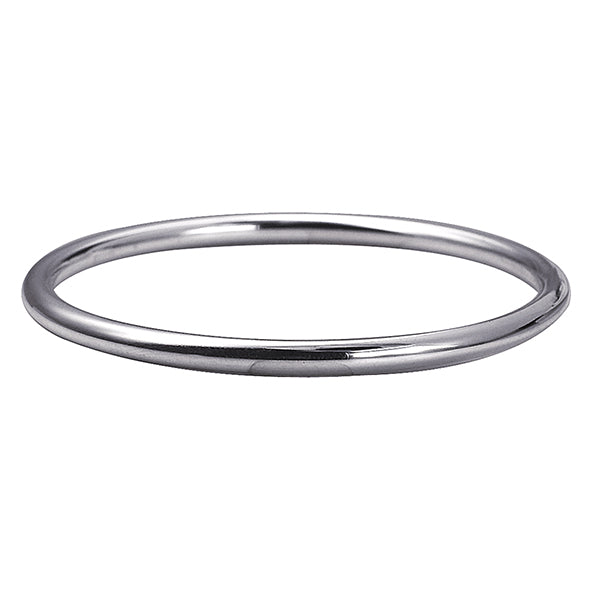 Sterling Silver 4mm Solid Round Bangle
