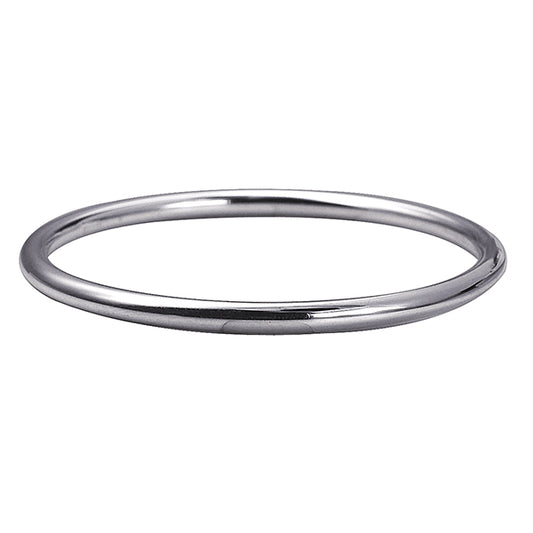 Sterling Silver 4mm Solid Round Bangle