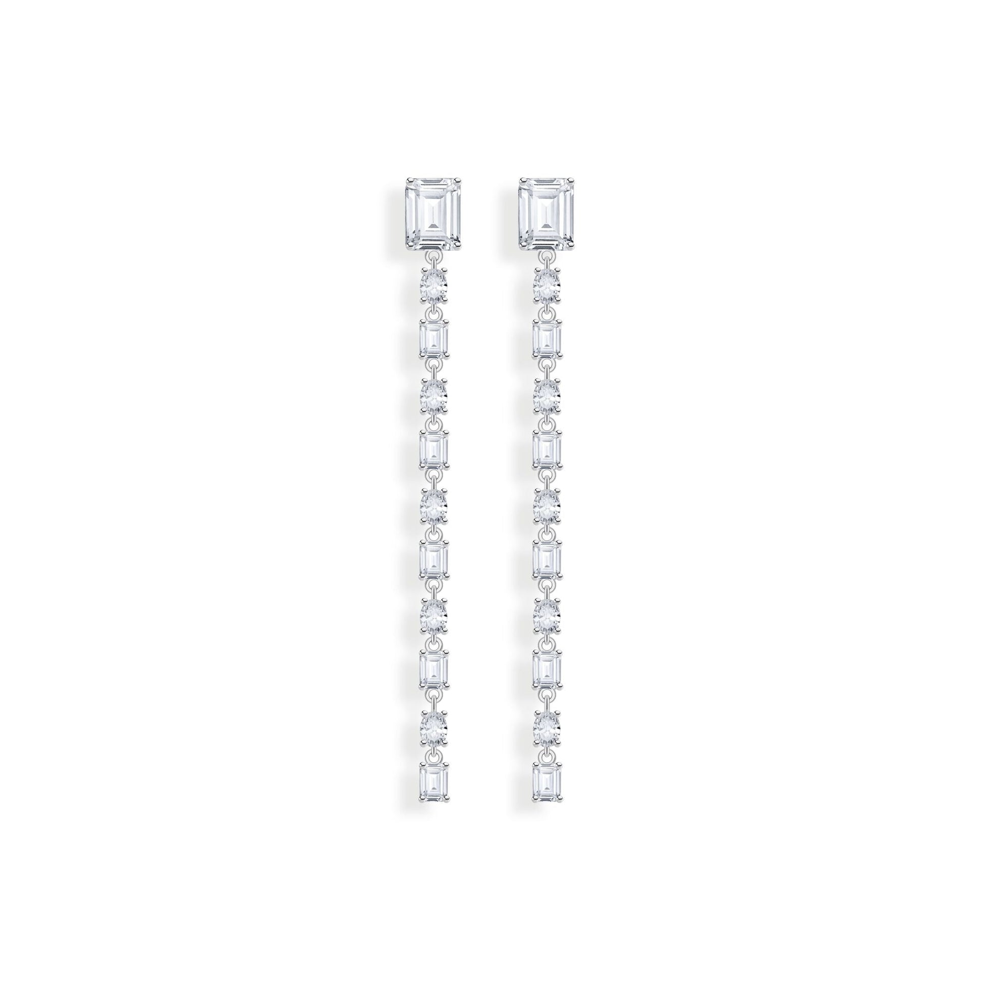 THOMAS SABO Drop Earrings with white stones silver