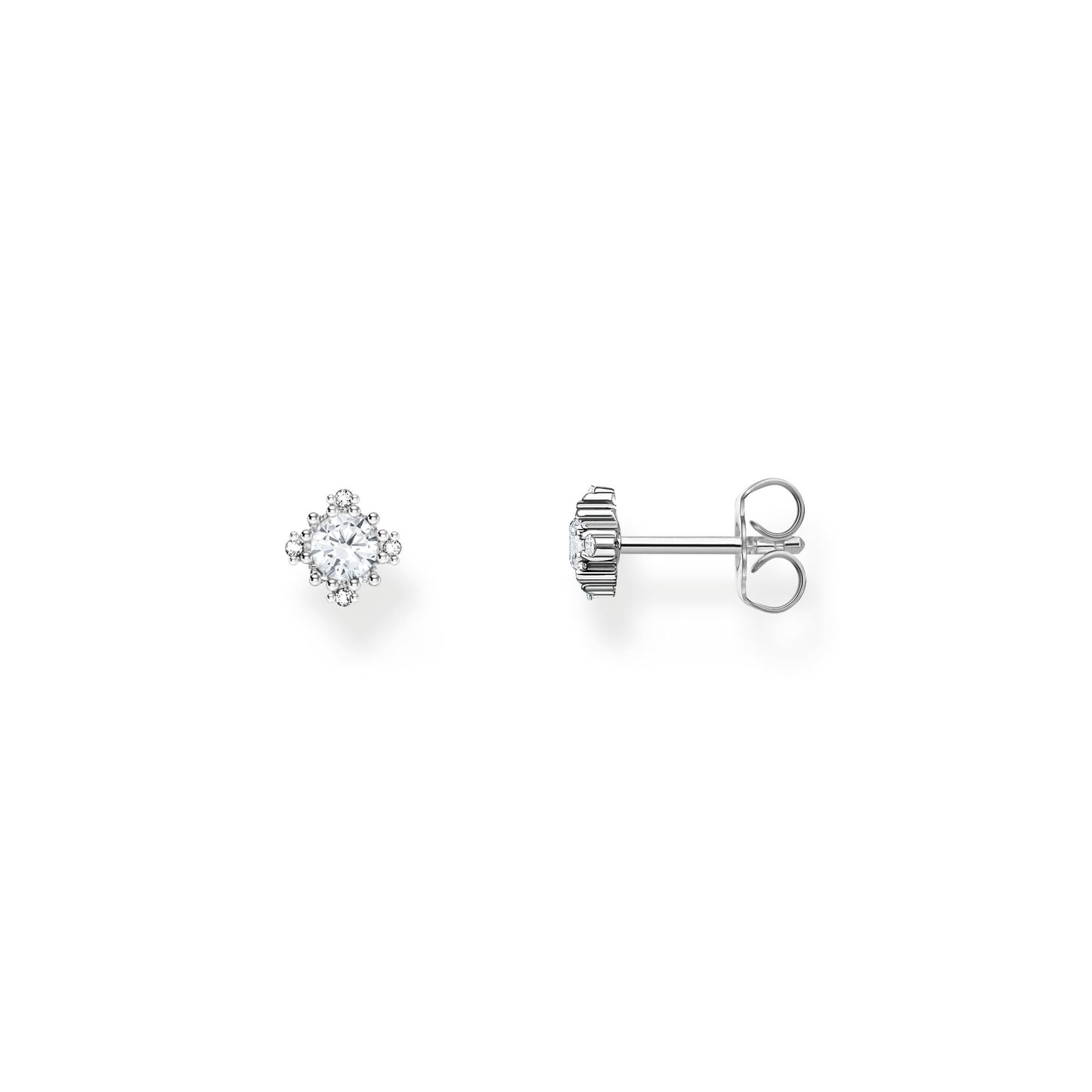 THOMAS SABO Vintage Romance Small ear studs with white zirconia